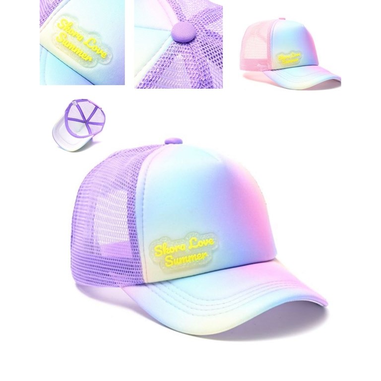 GORRO PARA NENA CON VISERA. COLOR DEGRADE