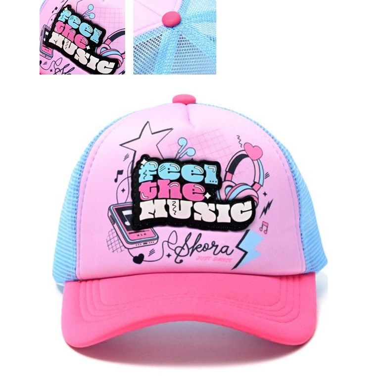 GORRO PARA NENA CON VECERA ESTAMPA MÚSICA