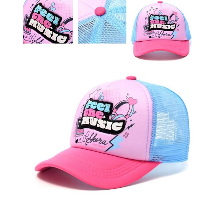 GORRO PARA NENA CON VECERA ESTAMPA MÚSICA