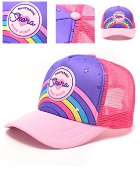 GORRA INFANTIL CON VISERA PARA NENA ESTAMPA ARCOIRIS