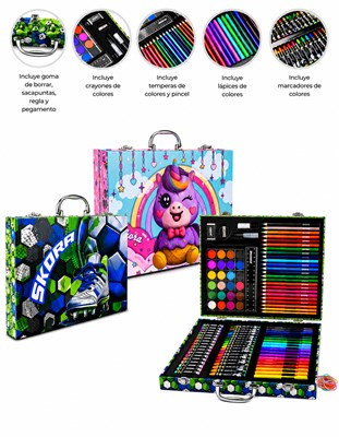 SET VALIJITA DE ARTE TEEN 110 PIEZAS. INCLUYE GOMA DE BORRAR, SACAPUNTAS Y PEGAMENTO. DISNEY