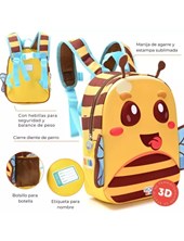 Mochila con luz kawwaii bee termoformada abeja 12'.Disney