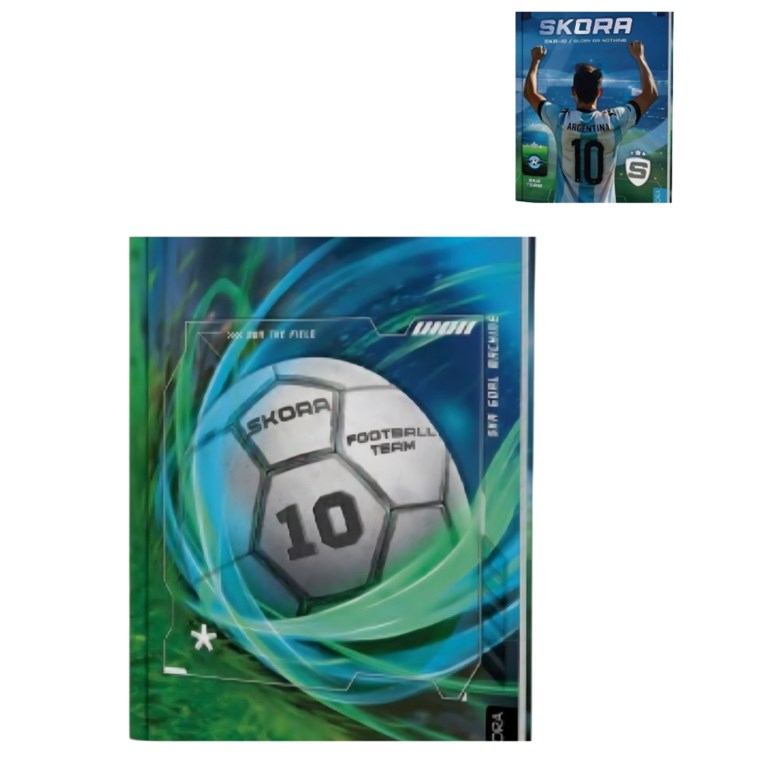 CUADERNO COSIDO 48 HOJAS 80GRS TAPA DURA FUTBOL