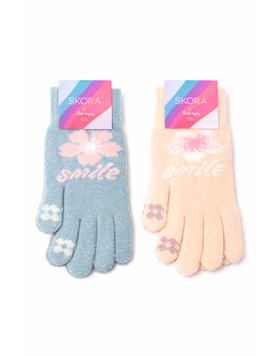 GUANTE INFANTIL DE LANA FLOR SMILE
