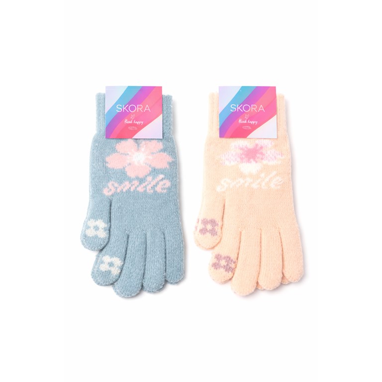 GUANTE INFANTIL DE LANA FLOR SMILE