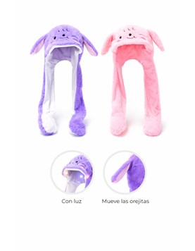 GORRO INFANTIL  OREJITAS CON  LUZ