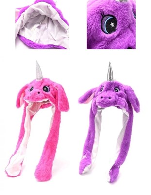 GORRO CON MOVIMIENTO OREJAS UNICORNIO