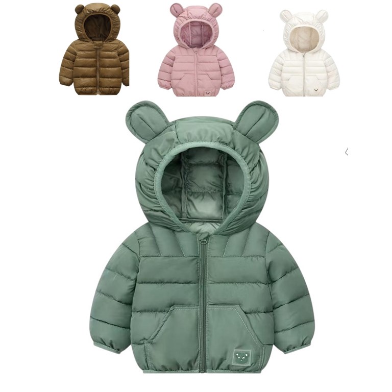 G66 CAMPERA INFLABLE LISA CON CAPUCHA Y OREJITAS, SIN PIEL. CAMPERA DE PUFFER LISA CON CAPUCHA Y OREJITAS, SIN PIEL. Talle 80 =12 meses 90=18m 100=24m 110=36m 120=48m 130=52m