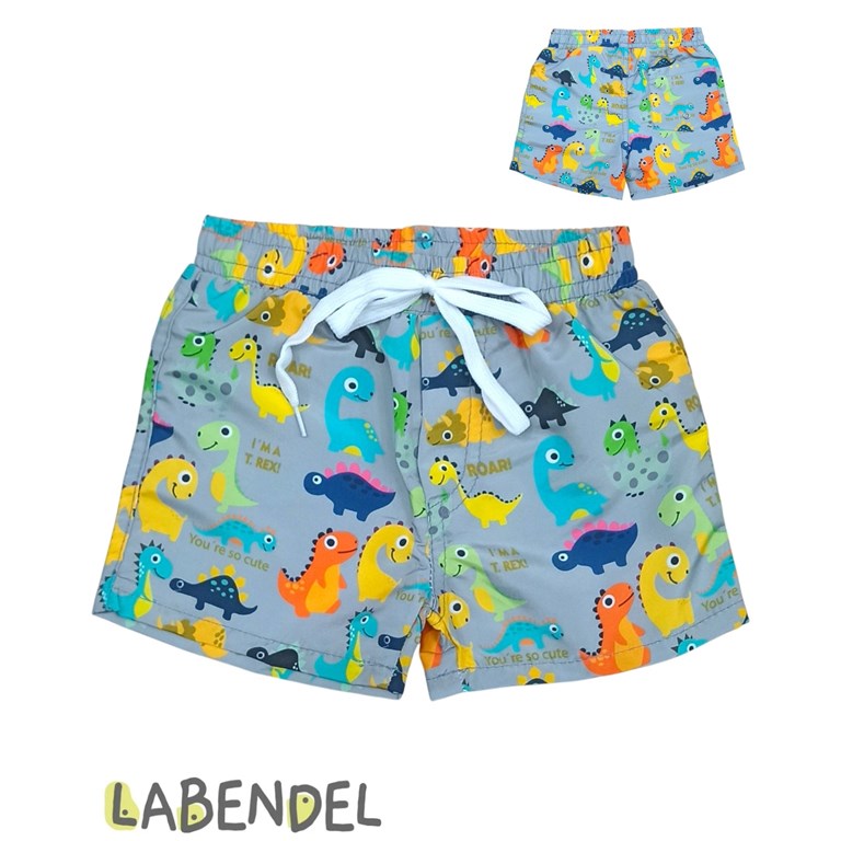 Short baño bebe estampa Dinosaurios. Labendel