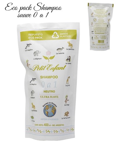 ECO PACK SHAMPOO 0/1  X 400 ML. PETIT ENFANT