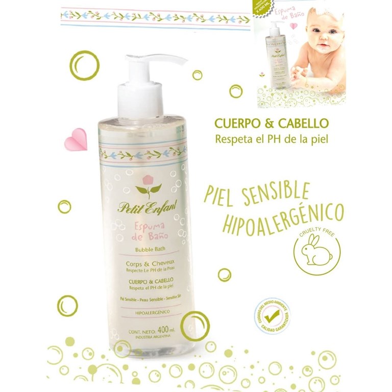 ESPUMA DE BAÑO X 400 ML. PETIT