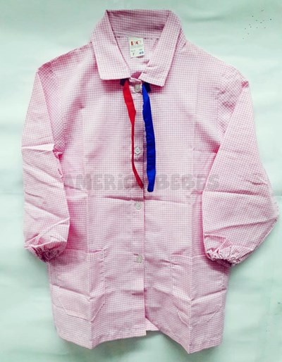 Guardapolvo pintorcito doble corbata ROSA blanga
