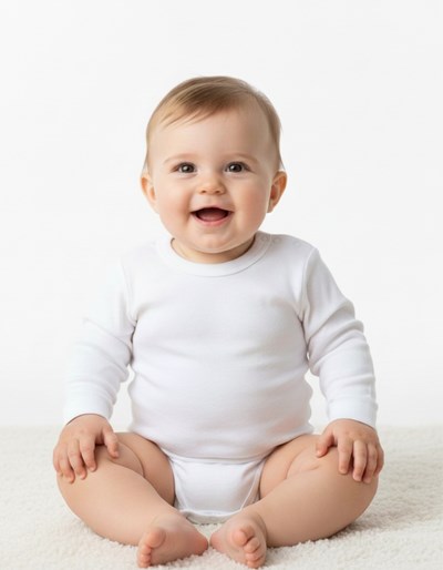 Body ML c/broche interlock Liso Blanco. Naranjo.