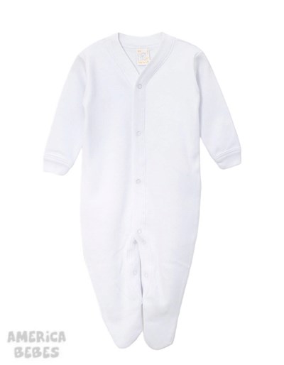 Enterito Liso bebe con Broche p/pie. Naranjo.
