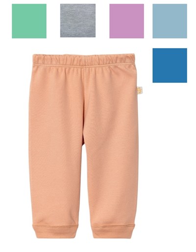 Pantalon largo bebe con puño. Colores surtidos. Naranjo.
