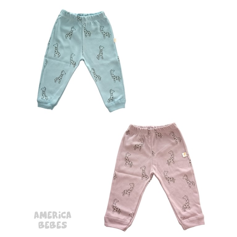 PANTALON CON PUÑO ALGODON PARA BEBE VARON ESTAMPADO VARIOS COLORES NARANJO