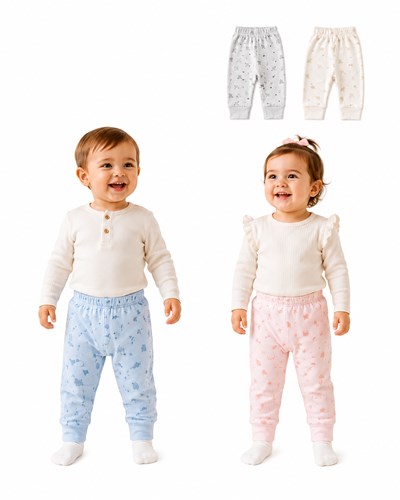 PANTALON LARGO CON PUñO ESTAMPADO UNISEX VARIOS COLORES NARANJO