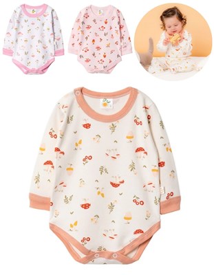 Body Frances con Broche ESTAMPADO Colores surtidos. Naranjo.