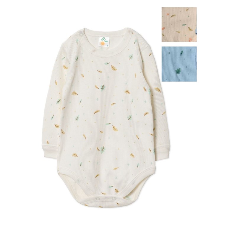 BODY MANGA LARGA BEBE ESTAMPADO COLORES SURTIDOS. NARANJO