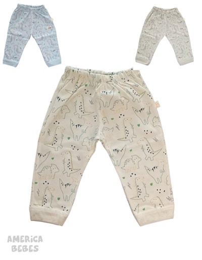 PANTALON CON PUÑO ESTAMPADO PARA BEBE VARON NARANJO