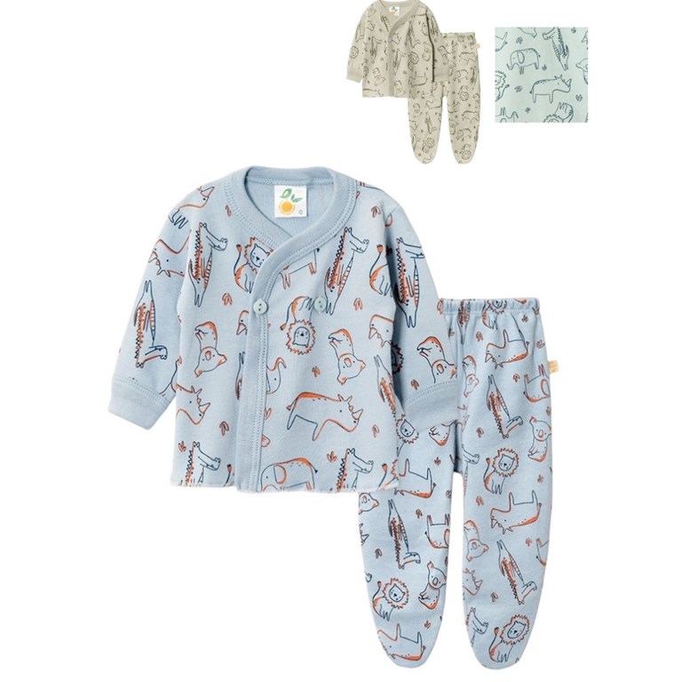 Conjunto Batita y Medio osito ESTAMPADO Naranjo.