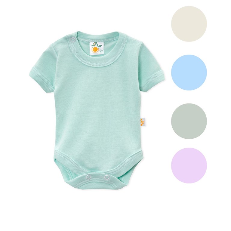 Body M/C broche Ribb liso. Colores surtidos. naranjo