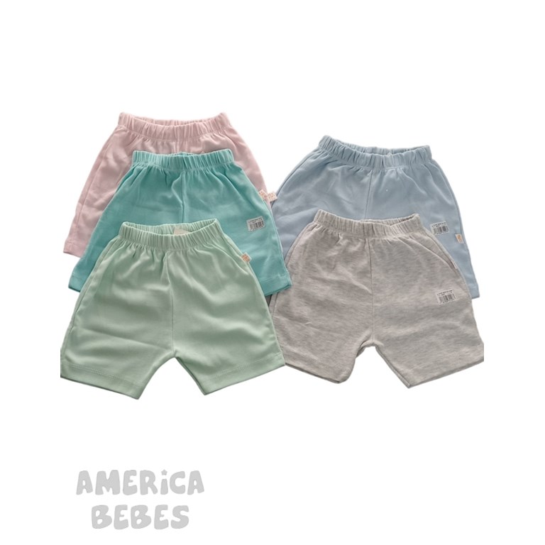 Short ribb liso. Colores surtidos. Naranjo.