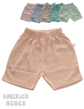 Short ribb liso. Colores surtidos. Naranjo.