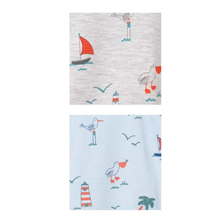 Short bebes rayado con estampa. Colores surtidos. Naranjo.