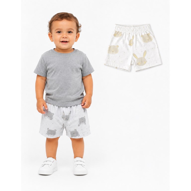 Short bebes estampado. colores surtidos. Naranjo
