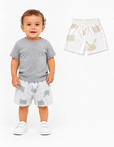 Short bebes estampado. colores surtidos. Naranjo