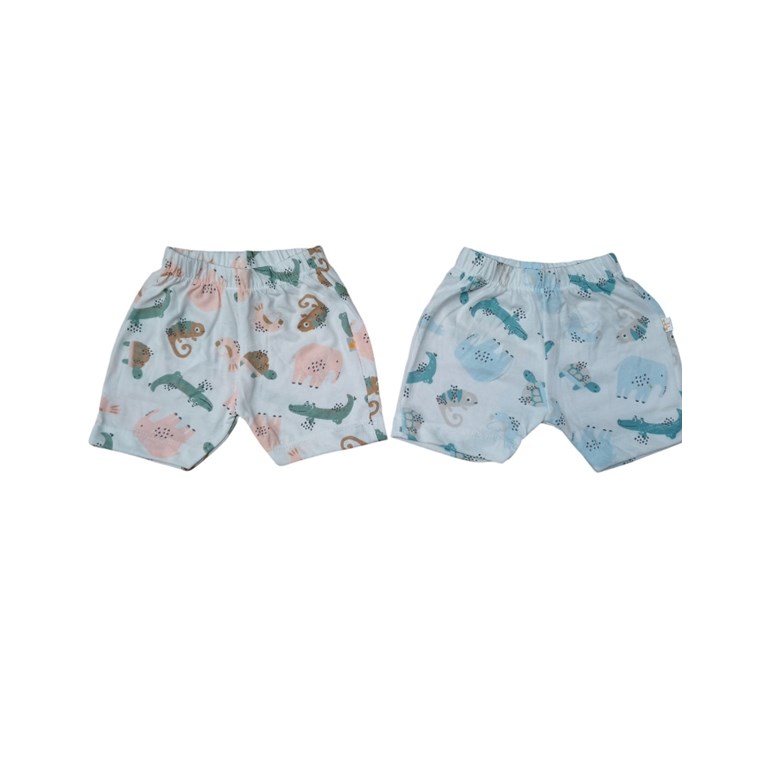 Short bebes jersey estampado.ANIMALITOS Colores surtidos. Naranjo.