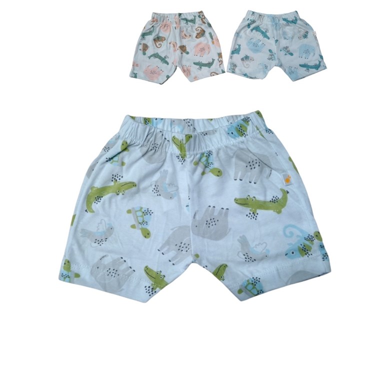 Short bebes jersey estampado.ANIMALITOS Colores surtidos. Naranjo.