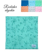mantilla jersey estampada forrada naranjo