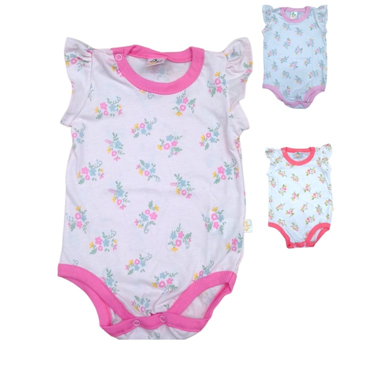 Body flores m/c c/frunce. Naranjo