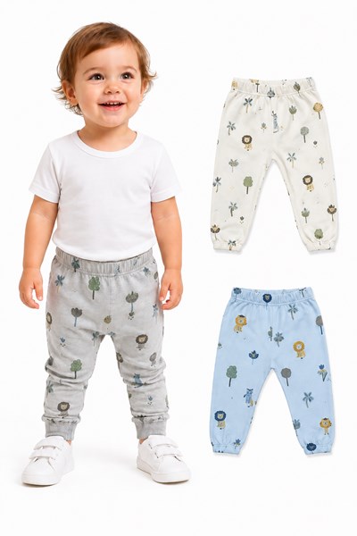 Pantalon largo con puño para bebe. Naranjo
