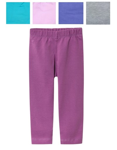 Calza lisa Beba Algodón/lycra. Colores surtidos. Naranjo.
