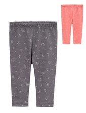 Calza beba estampada intensa.Naranjo