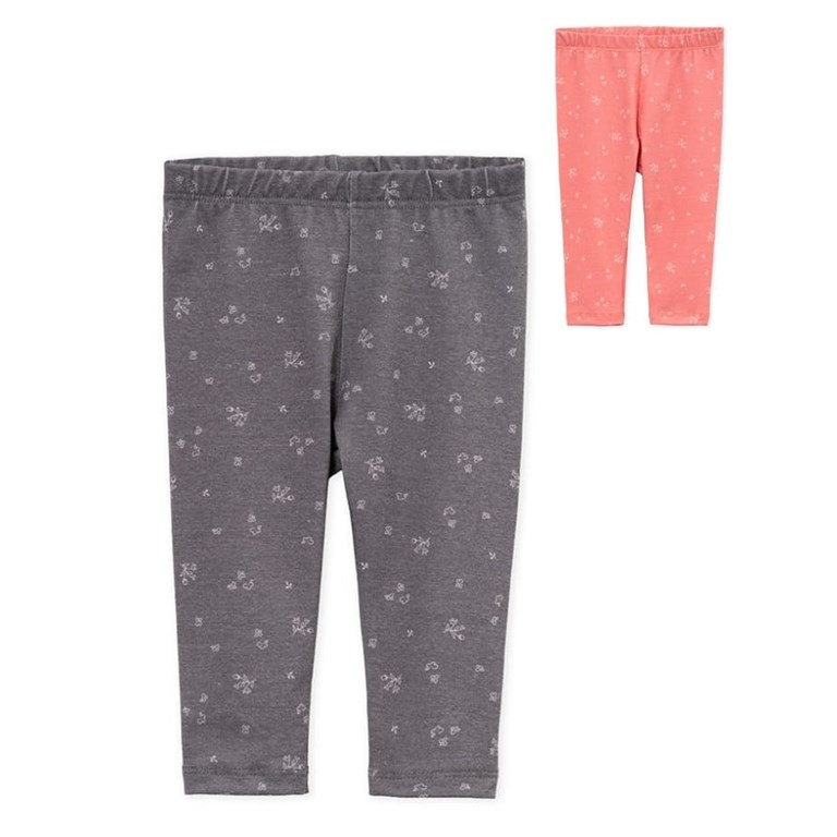 Calza beba estampada intensa.Naranjo