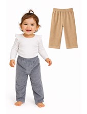 Pantalon corderoy plush beba.Naranjo