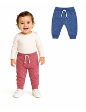 Pantalon frisa beba estampado.Naranjo