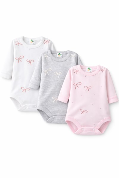 BODY MANGA LARGA ESTAMPADO COLOR BEBE VARON NARANJO