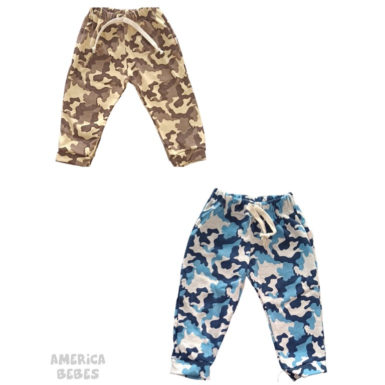 PANTALON CAMUFLADO CON CORDON NARANJO