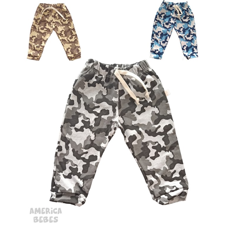 PANTALON CAMUFLADO CON CORDON NARANJO