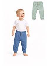 Pantalon bebe interlock.Naranjo