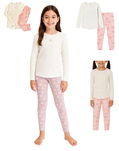 PIJAMA M/L EST NENA COLORES SURTIDOS. NARANJO