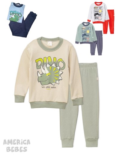 PIJAMA M/L EST  NARANJO