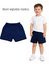 Short rustico azul.Naranjo