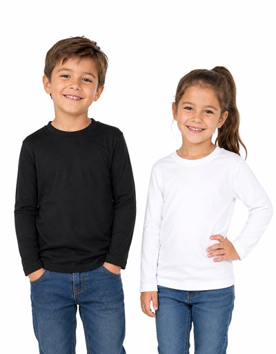 CAMISETA TERMICA NEGRA UNISEX NARANJO