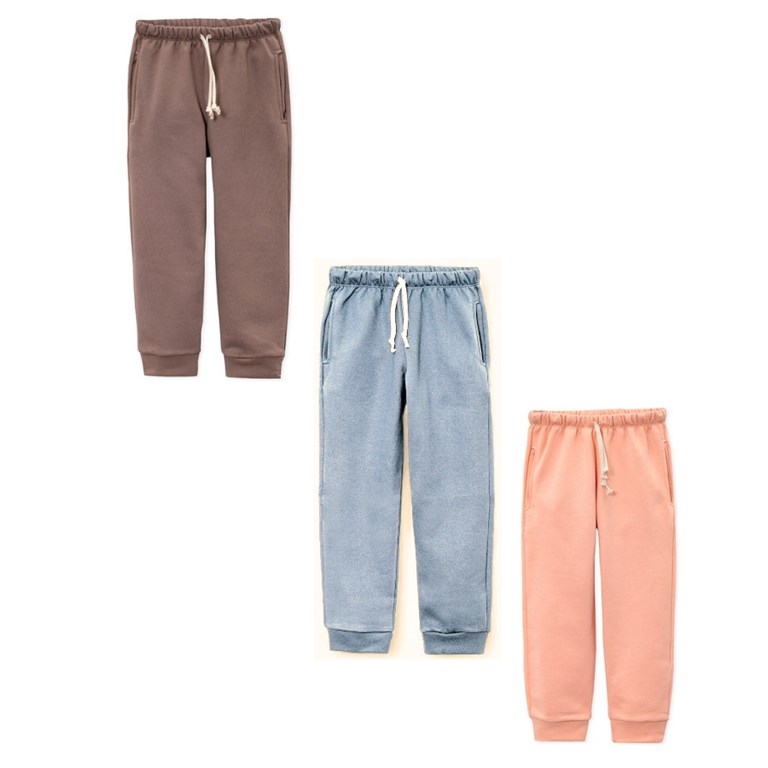 Pantalon frisa con bolsillos.Naranjo